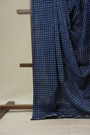 Blue HBP Cotton Silk Saree With Chanderi Border - SRBCSS1657