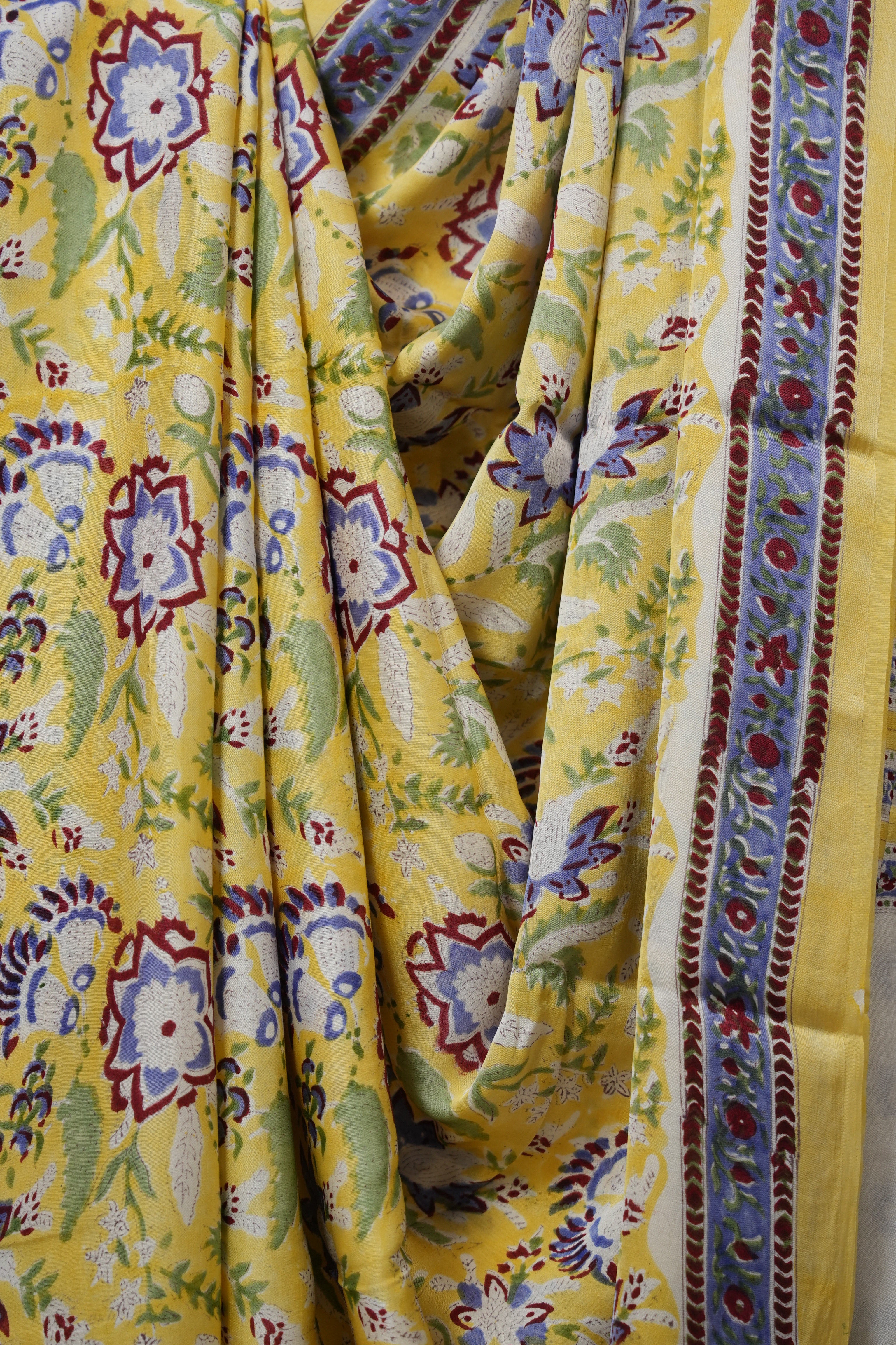 Yellow HBP Modal Silk Saree - SRYMSS516
