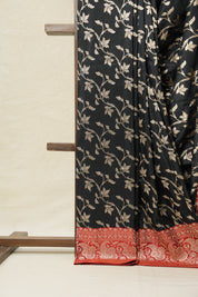 Black Banarasi Silk Saree-SRBBSS05EX