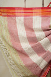 Pista Green Cotton Patteda Anchu Saree - SRPGCPAS293