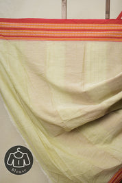 Pista Green Cotton Patteda Anchu Saree - SRPGCPAS293
