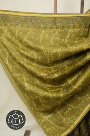 Mehendi Green HBP Cotton Silk Saree With Chanderi Border - SRMGBCSS1593