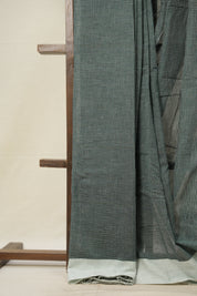 Green Checks Cotton Patteda Anchu Saree - SRGCCPAS298