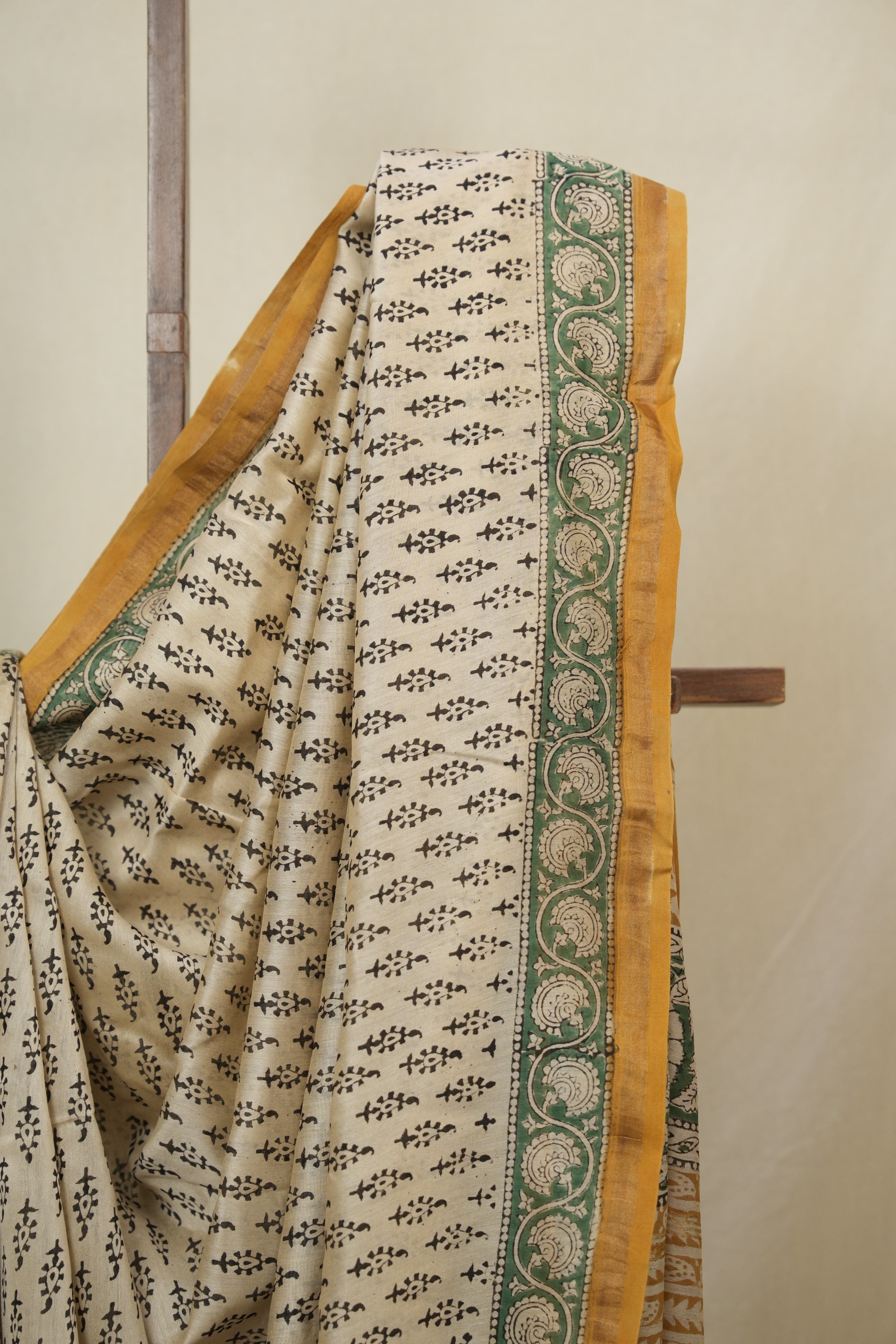 Beige HBP Cotton Silk Saree With Chanderi Border - SRBCSS1656