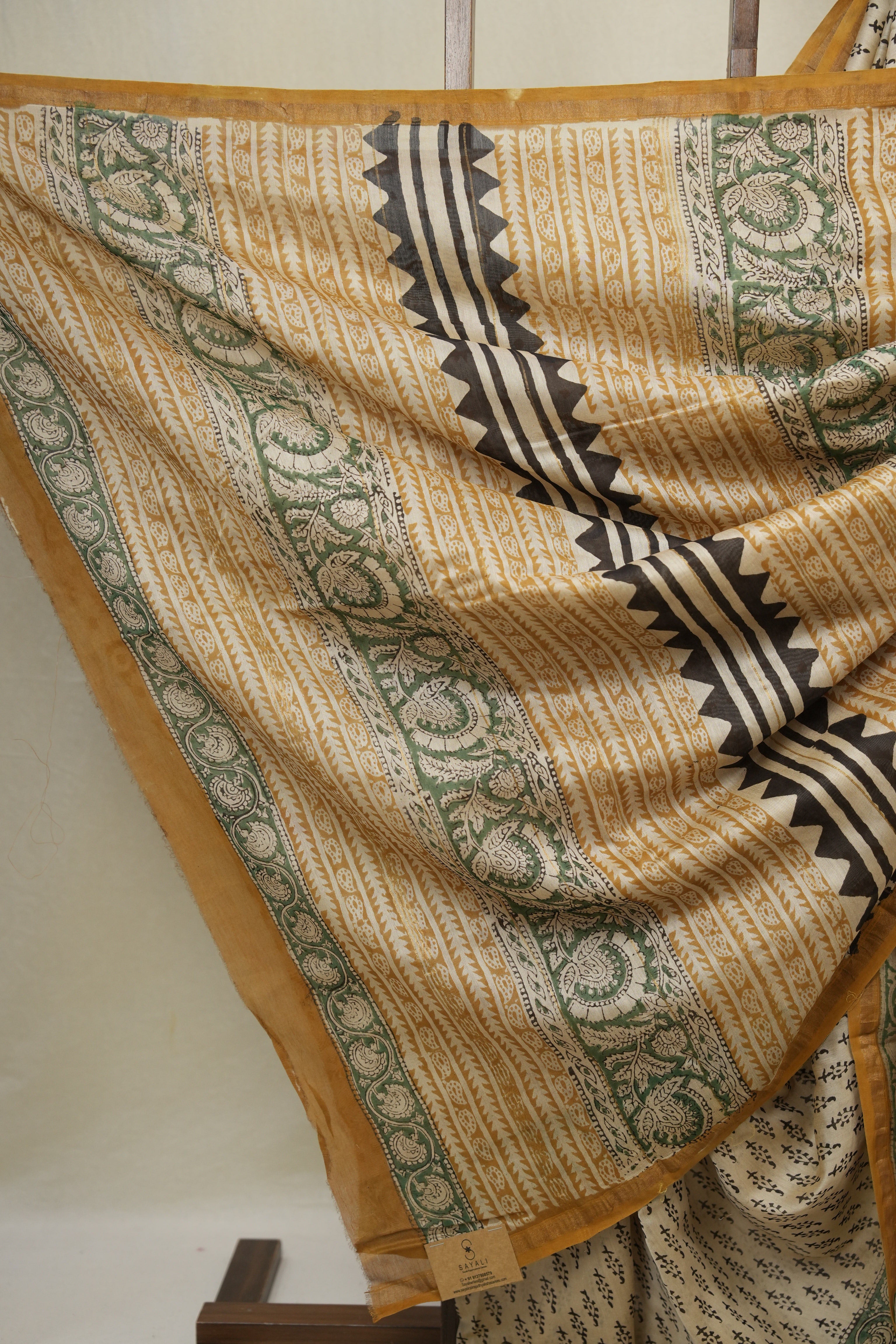 Beige HBP Cotton Silk Saree With Chanderi Border - SRBCSS1656
