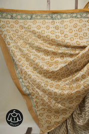 Beige HBP Cotton Silk Saree With Chanderi Border - SRBCSS1656
