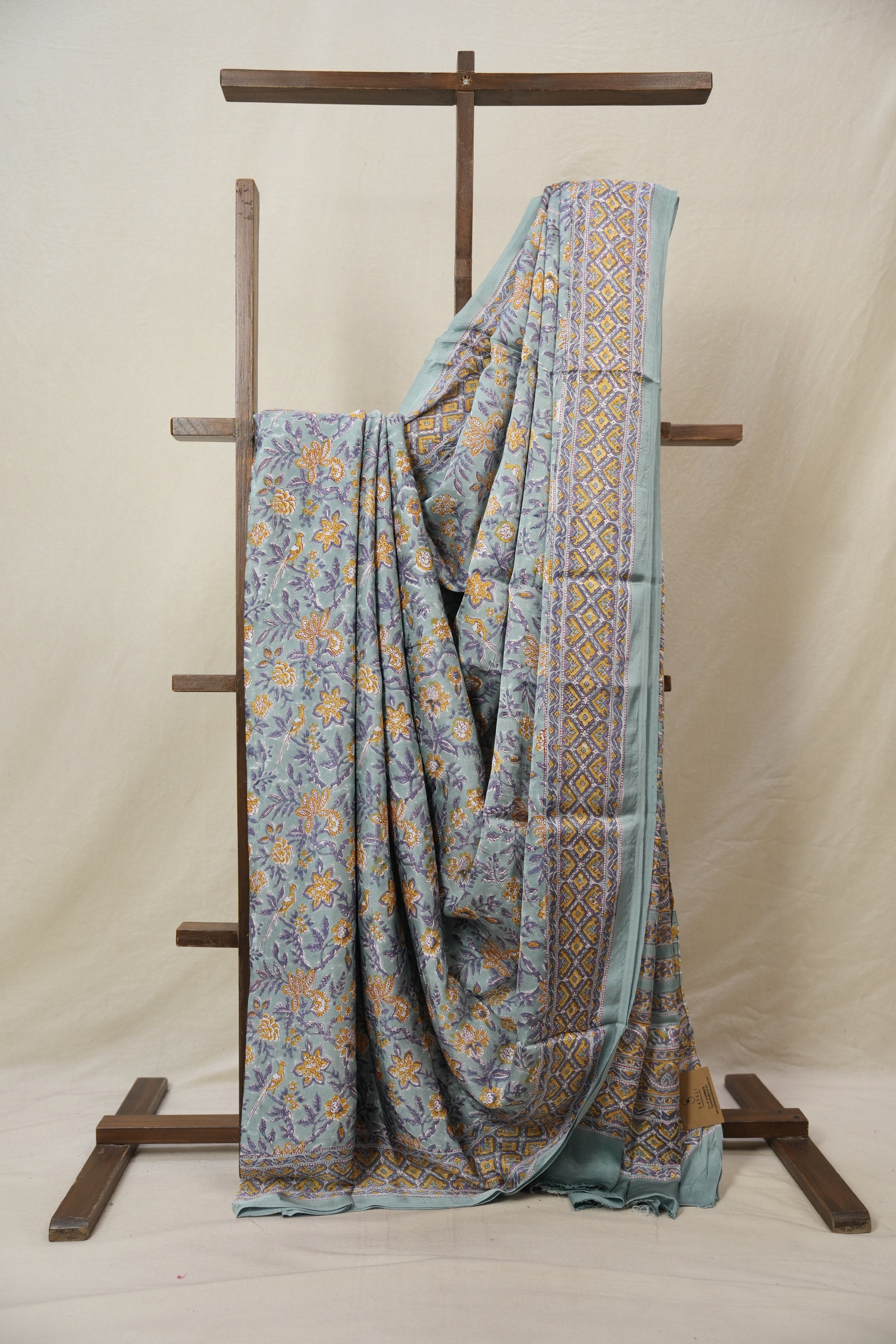 Pastel Aqua Blue HBP Modal Silk Saree - SRPABMSS521