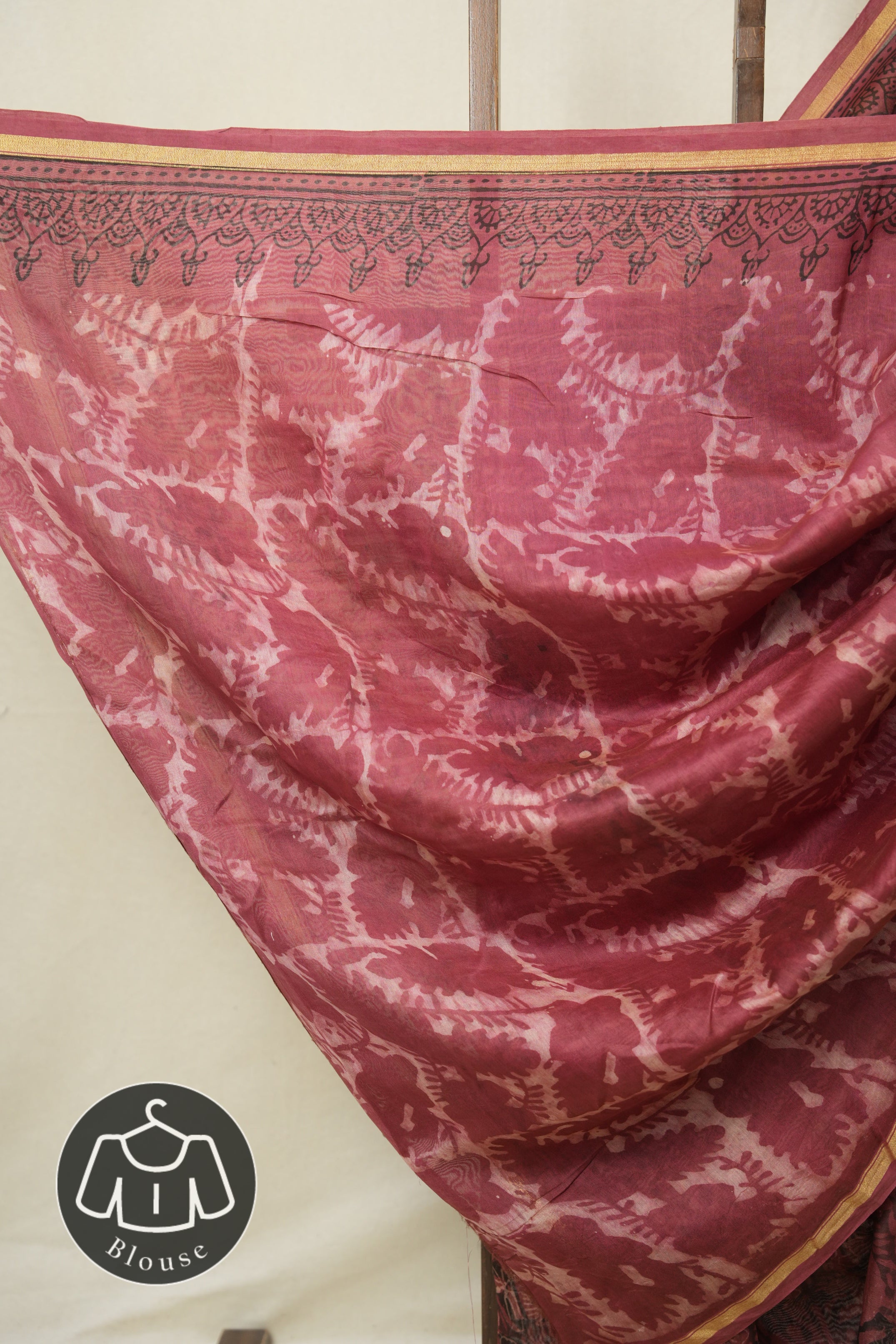 Burgundy HBP Cotton Silk Saree With Chanderi Border - SRBCSS1591