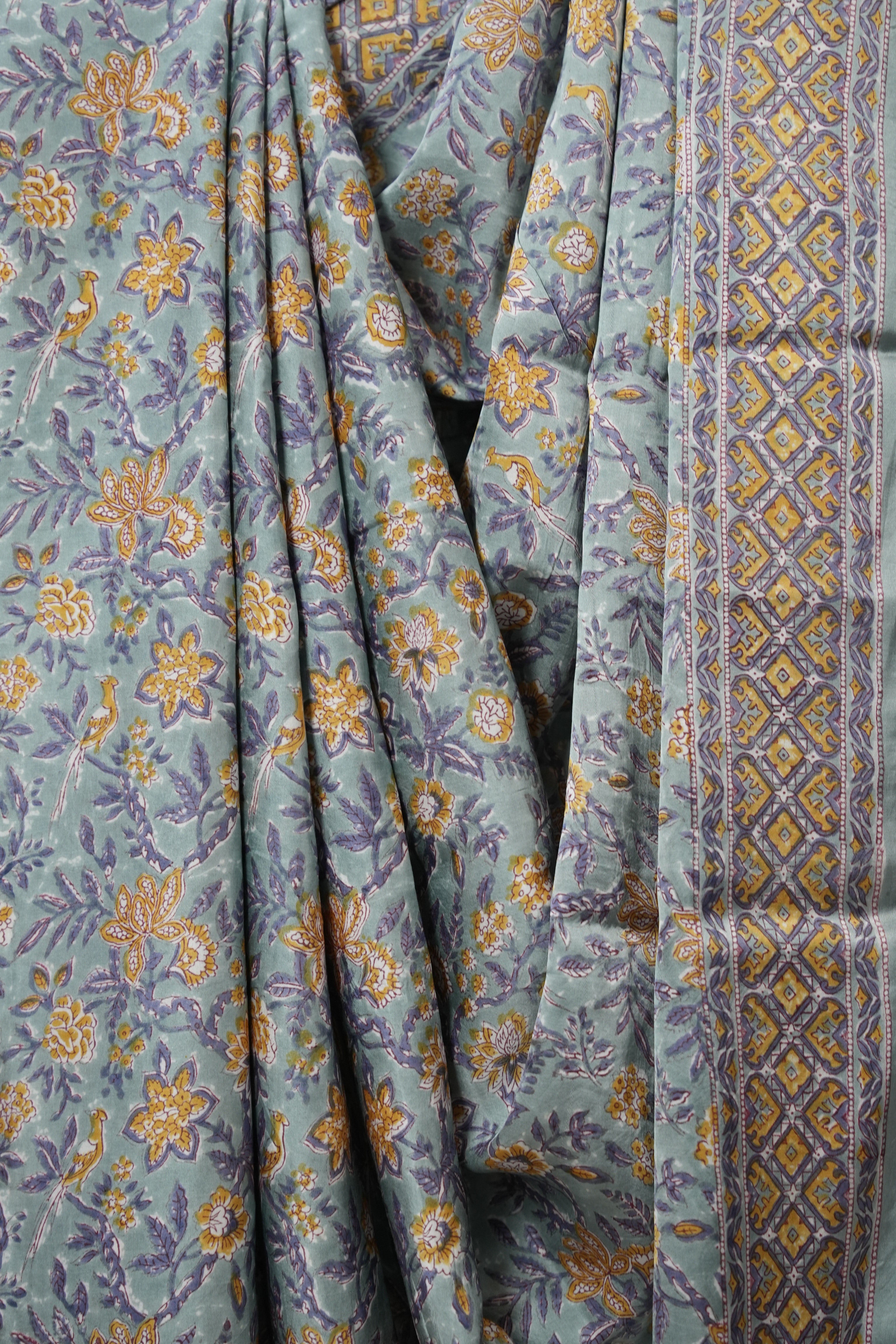 Pastel Aqua Blue HBP Modal Silk Saree - SRPABMSS521