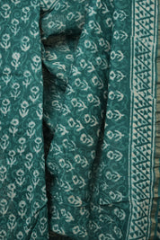 Green HBP Cotton Silk Saree With Chanderi Border - SRGCSS1655