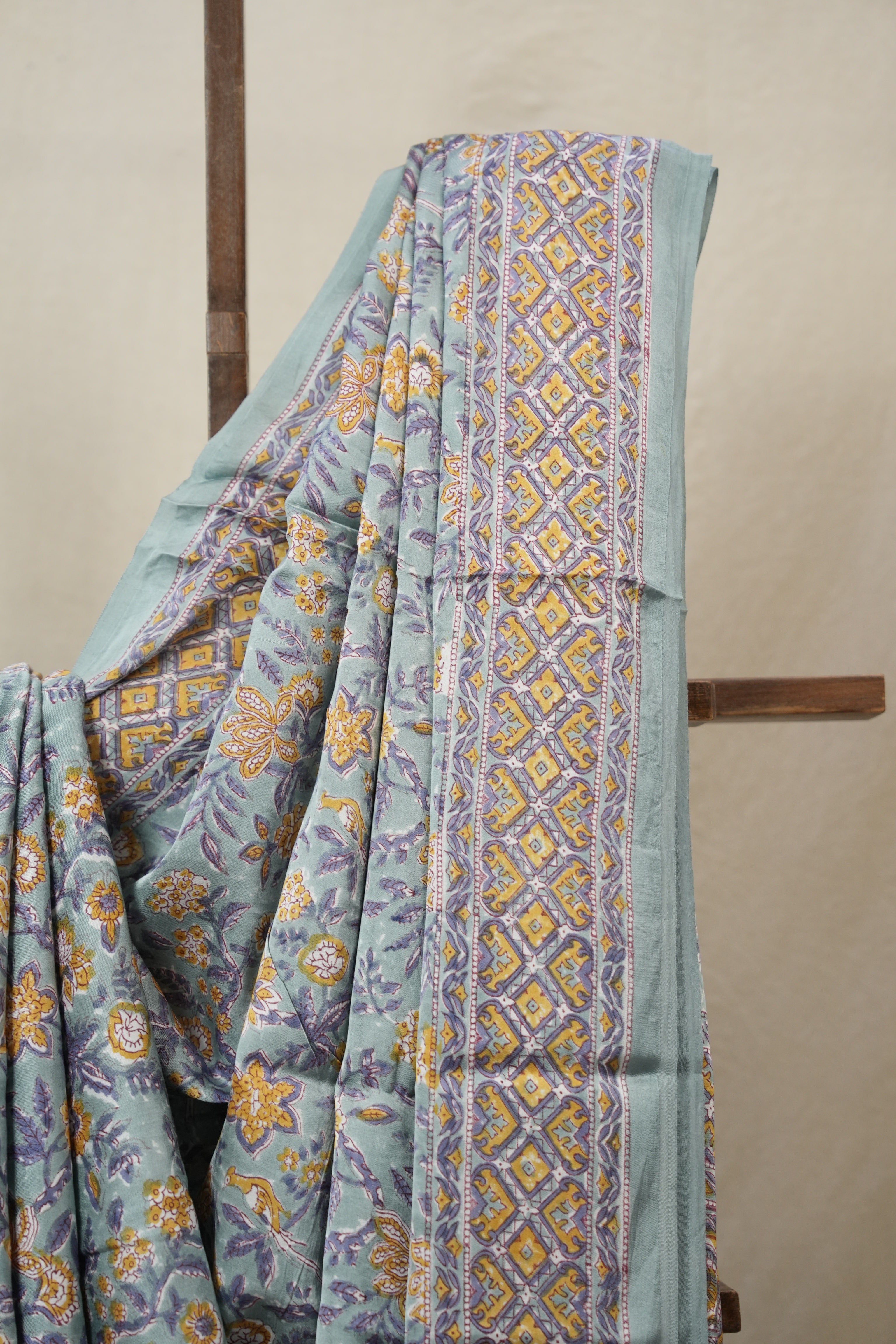 Pastel Aqua Blue HBP Modal Silk Saree - SRPABMSS521