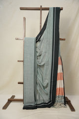 Light Green Cotton Patteda Anchu Saree - SRLGCPAS294