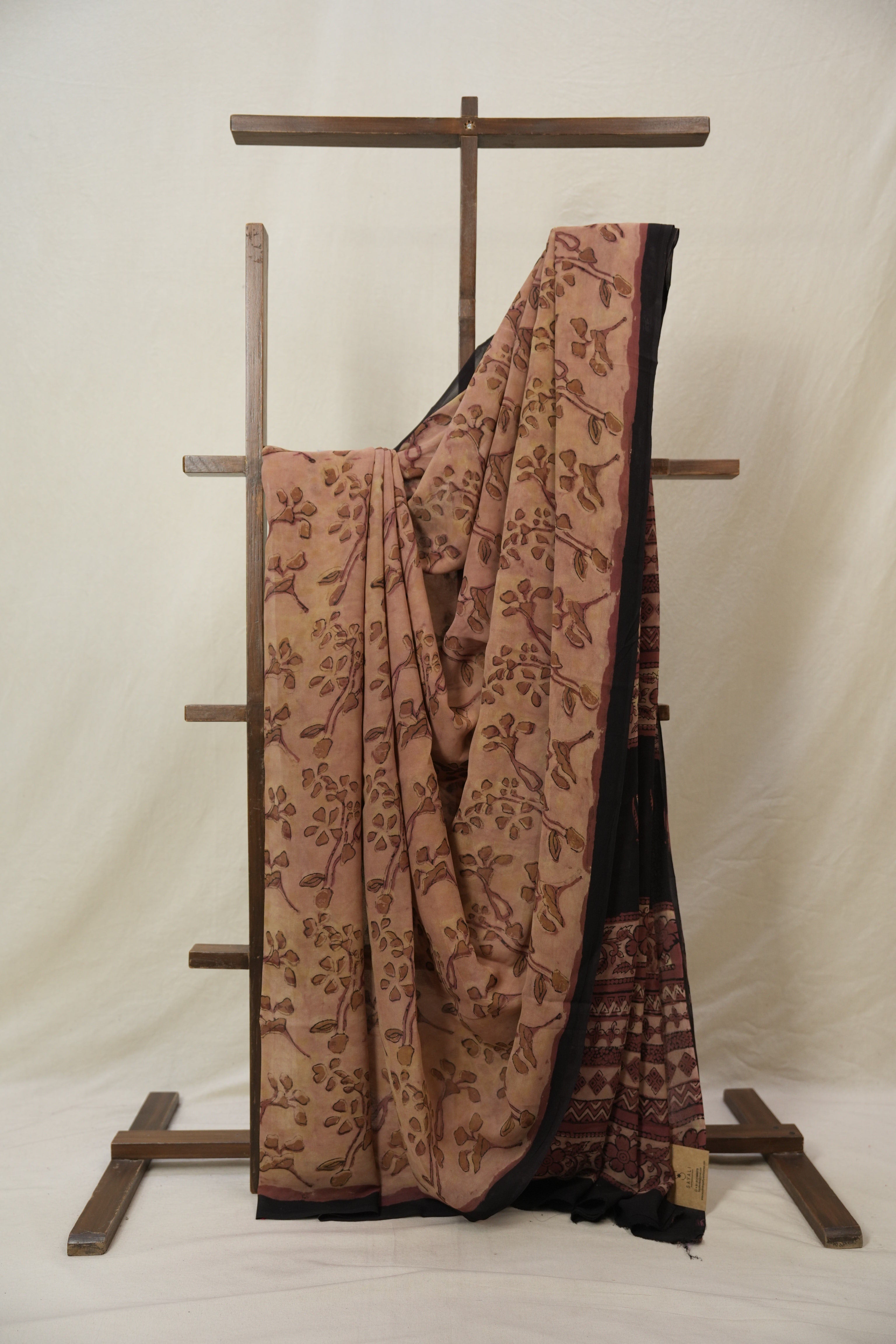 Dusty Peach HBP Georgette Vanaspati Saree - SRDPHGS27