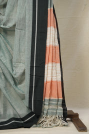 Light Green Cotton Patteda Anchu Saree - SRLGCPAS294