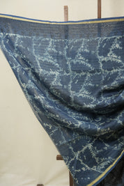 Blue Black HBP Cotton Silk Saree With Chanderi Border - SRBBCSS1590