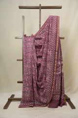 Wine HBP Cotton Silk Saree With Chanderi Border - SRWCSS1654