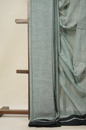 Light Green Cotton Patteda Anchu Saree - SRLGCPAS294