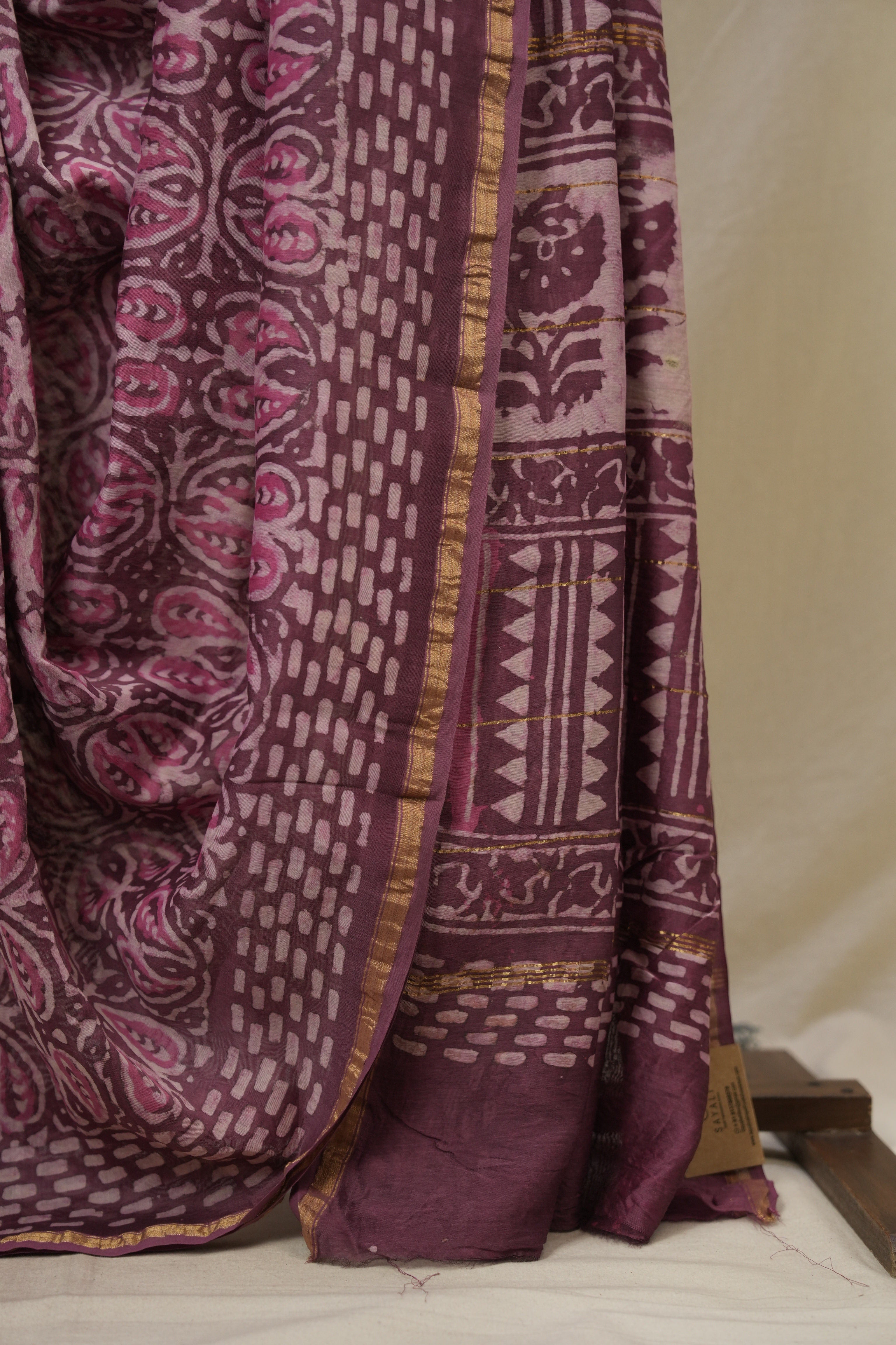 Wine HBP Cotton Silk Saree With Chanderi Border - SRWCSS1654