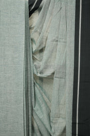 Light Green Cotton Patteda Anchu Saree - SRLGCPAS294