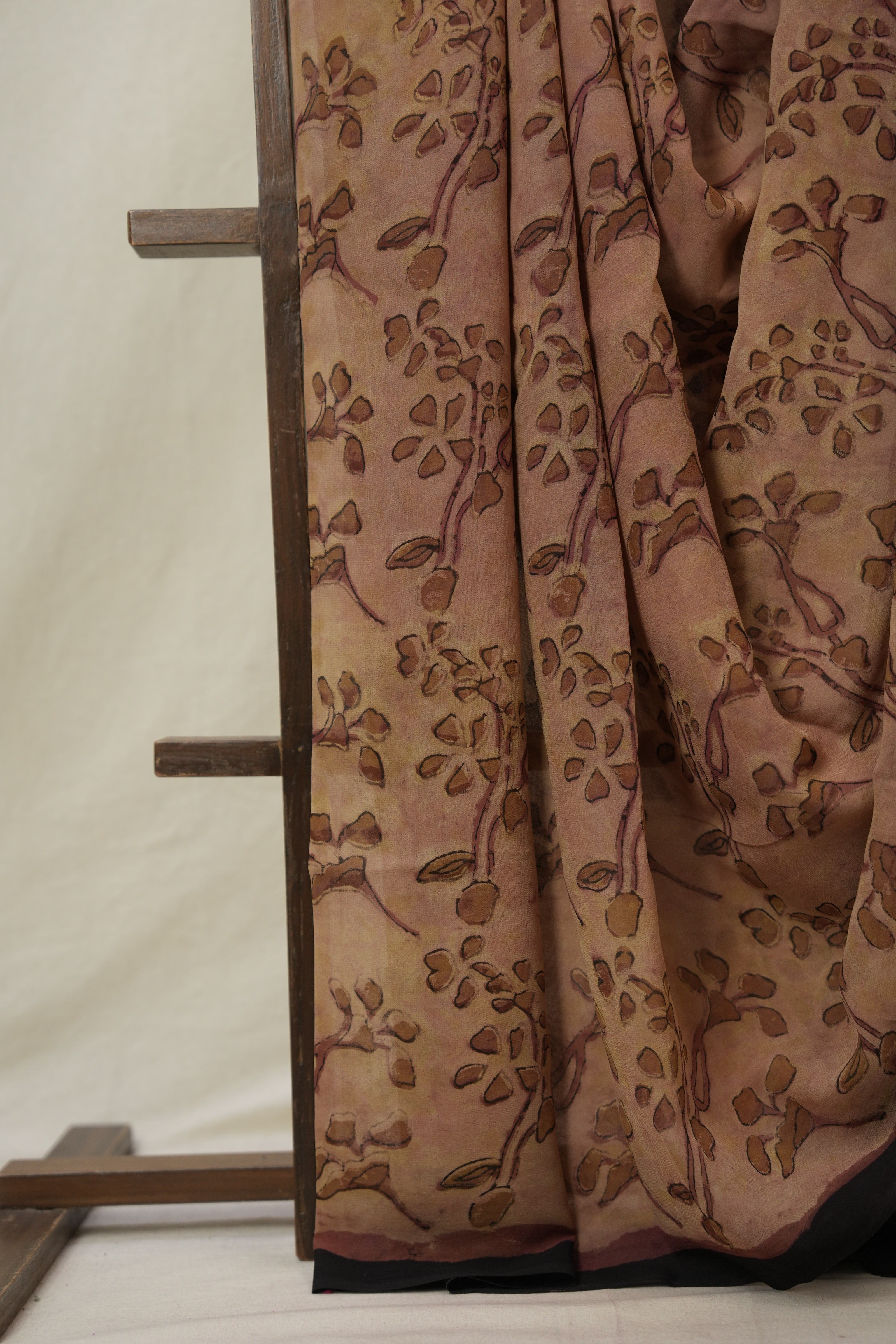 Dusty Peach HBP Georgette Vanaspati Saree - SRDPHGS27