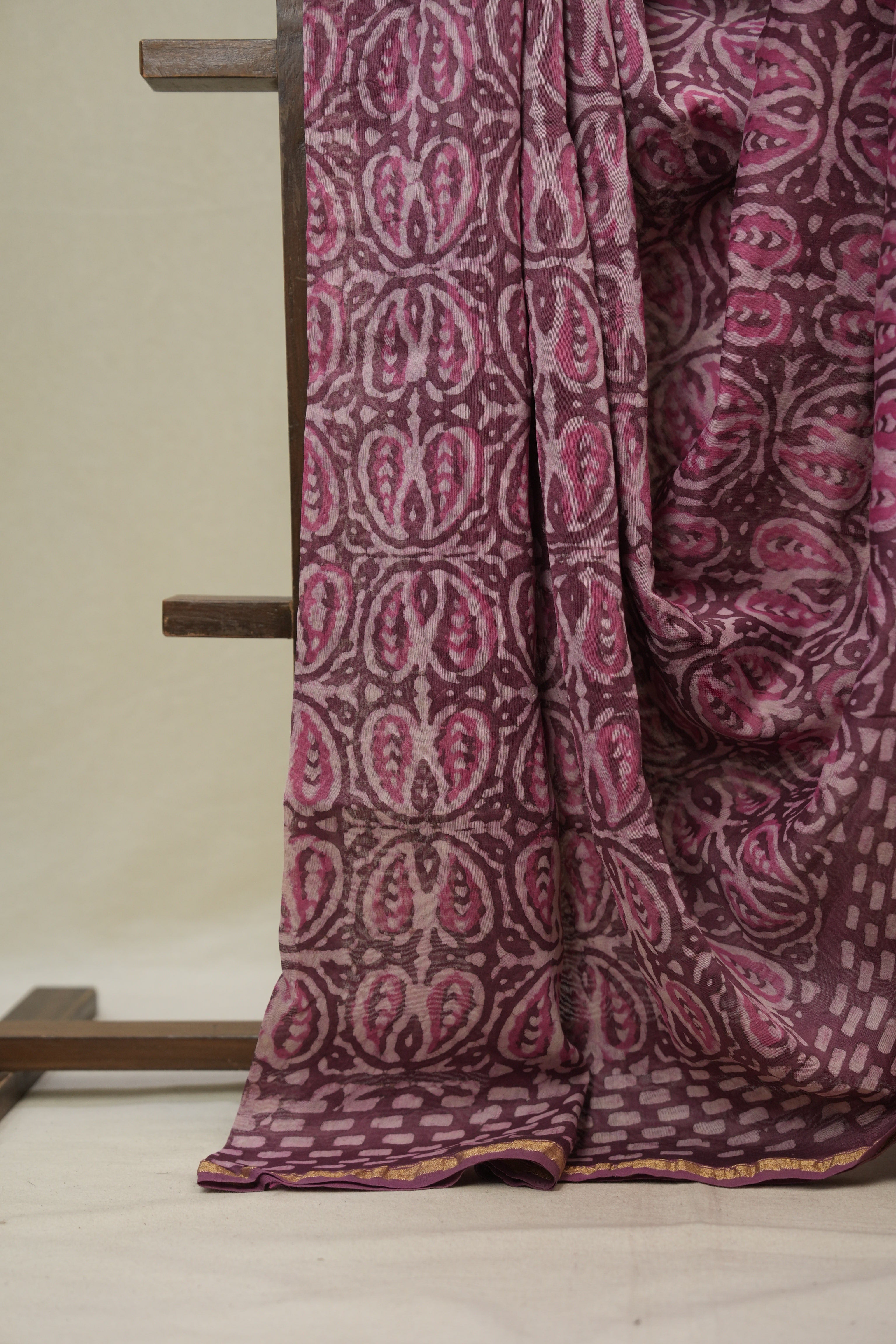 Wine HBP Cotton Silk Saree With Chanderi Border - SRWCSS1654