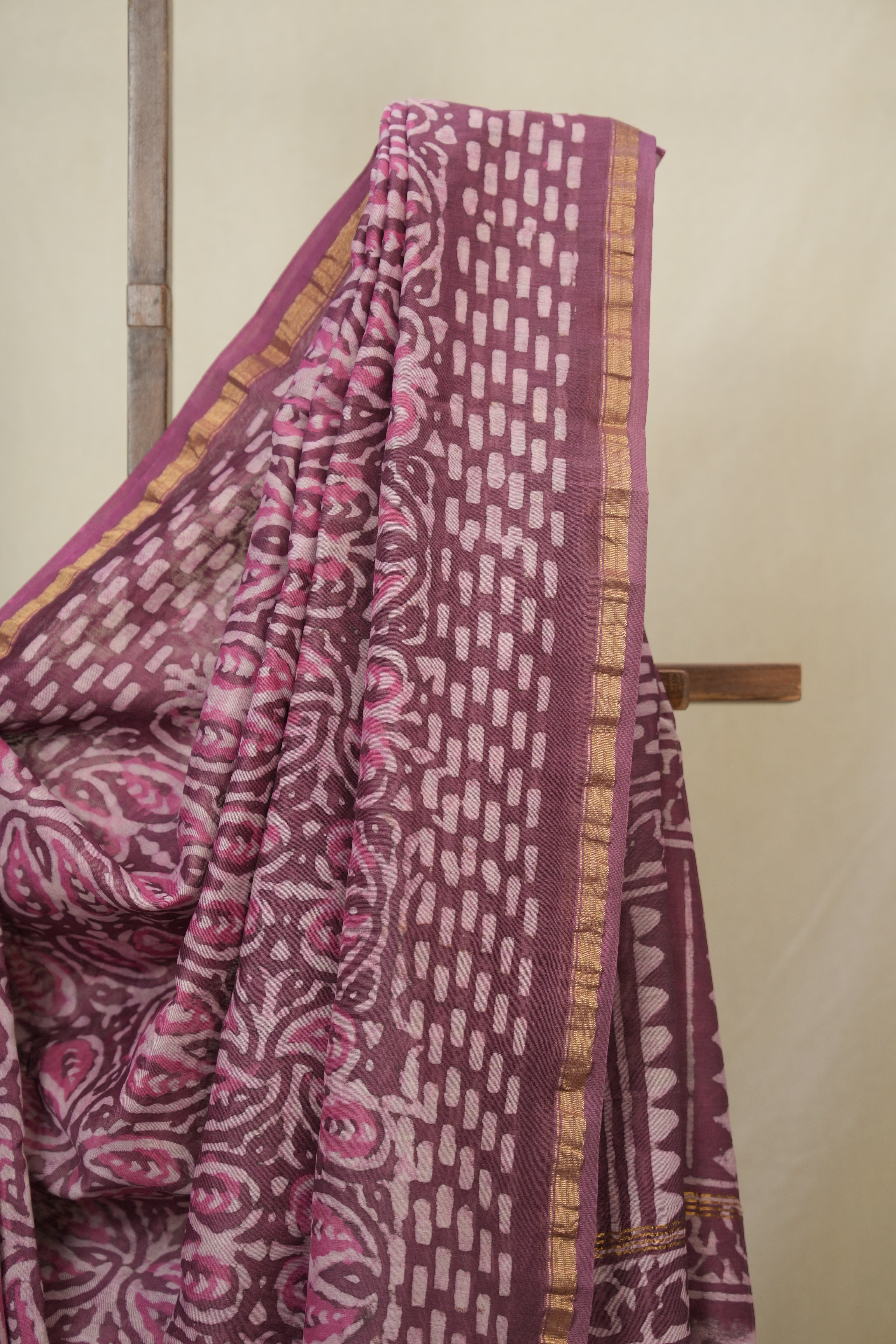 Wine HBP Cotton Silk Saree With Chanderi Border - SRWCSS1654