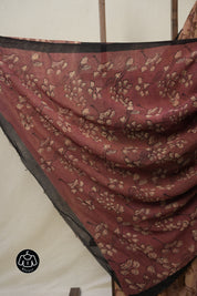 Dusty Peach HBP Georgette Vanaspati Saree - SRDPHGS27