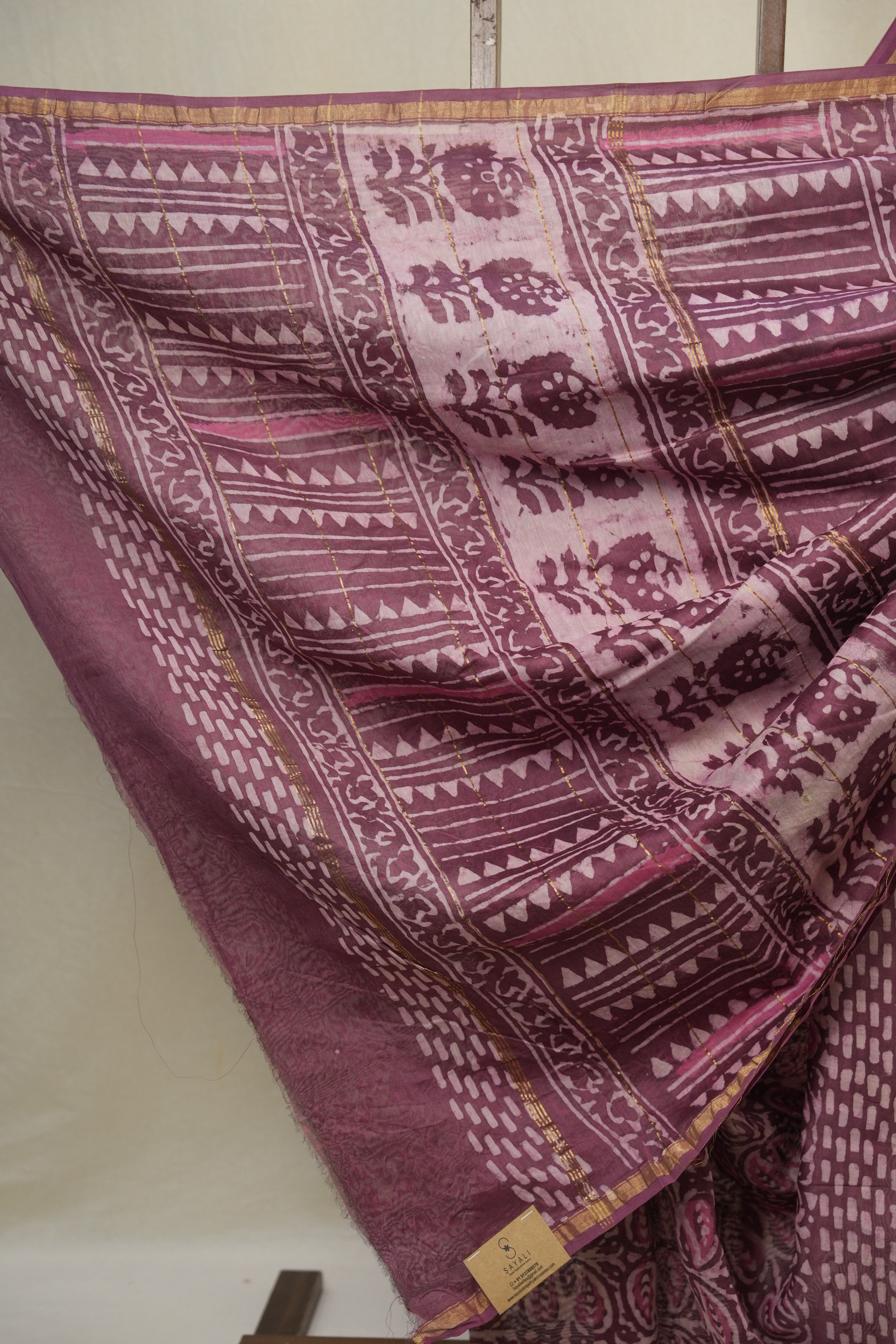 Wine HBP Cotton Silk Saree With Chanderi Border - SRWCSS1654
