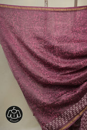 Wine HBP Cotton Silk Saree With Chanderi Border - SRWCSS1654