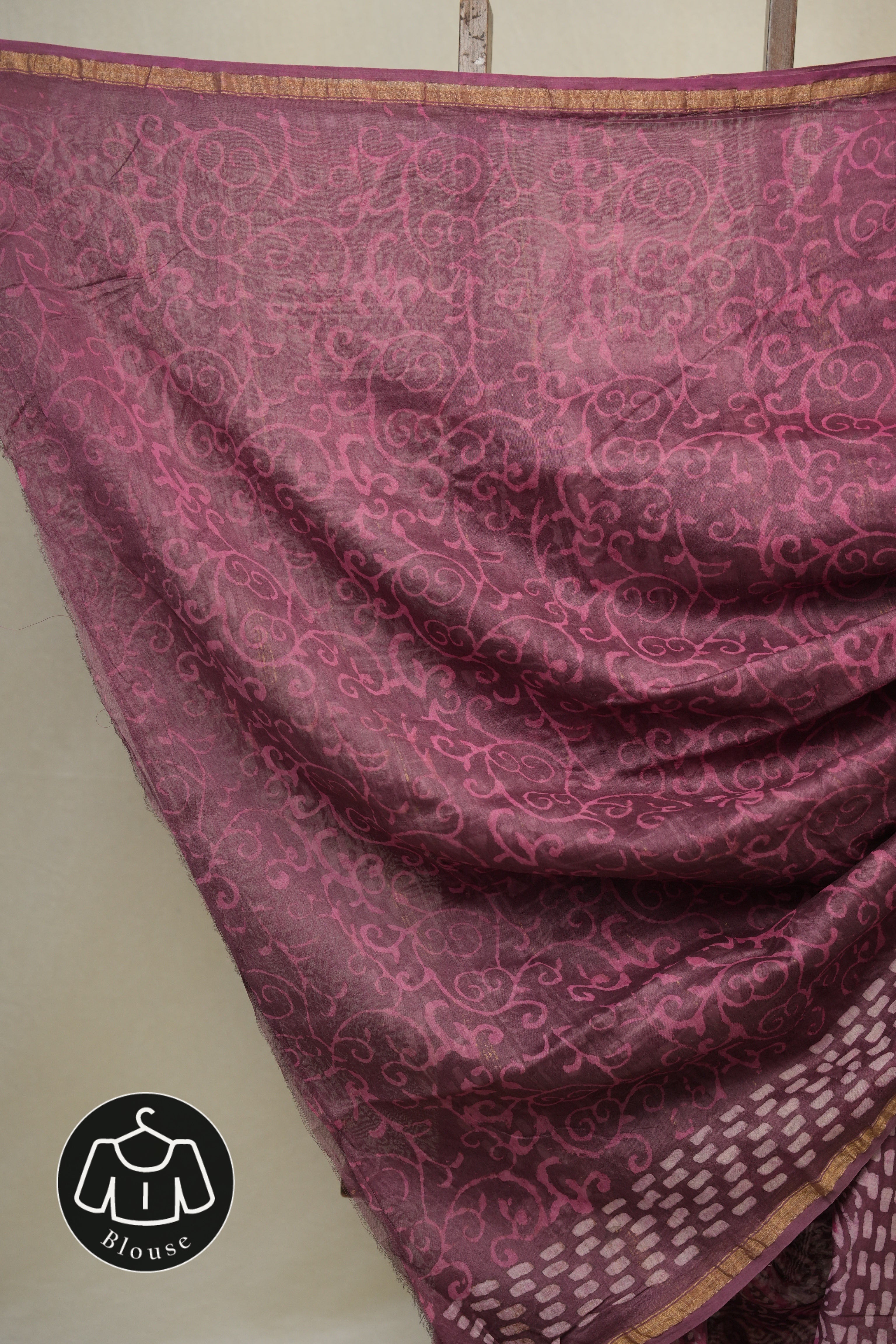 Wine HBP Cotton Silk Saree With Chanderi Border - SRWCSS1654