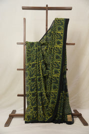 Green Yellow HBP Georgette Vanaspati Saree - SRGYHGS22