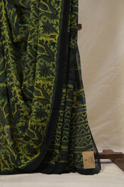 Green Yellow HBP Georgette Vanaspati Saree - SRGYHGS22