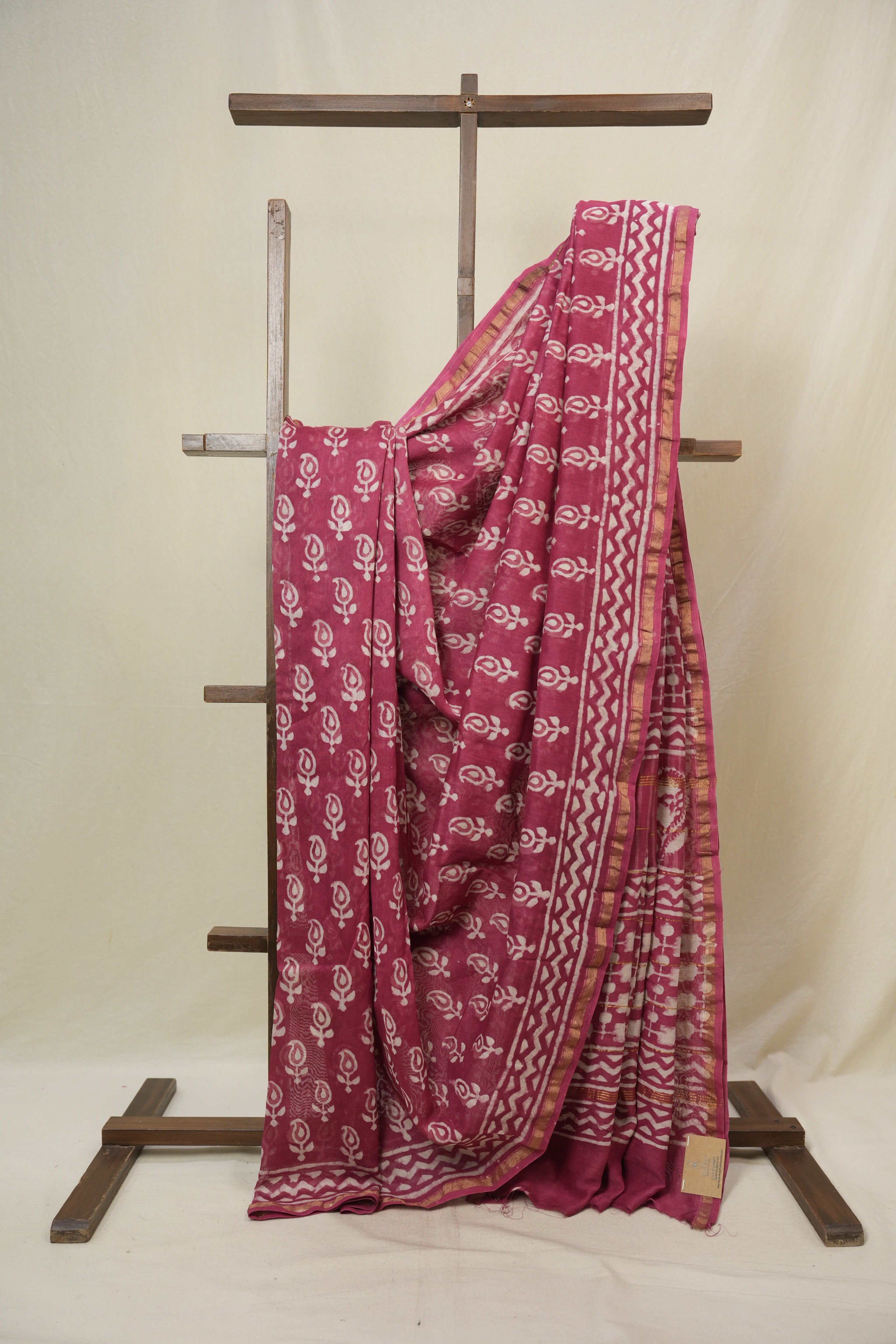 Pink  HBP Cotton Silk Saree With Chanderi Border - SRPCSS1653