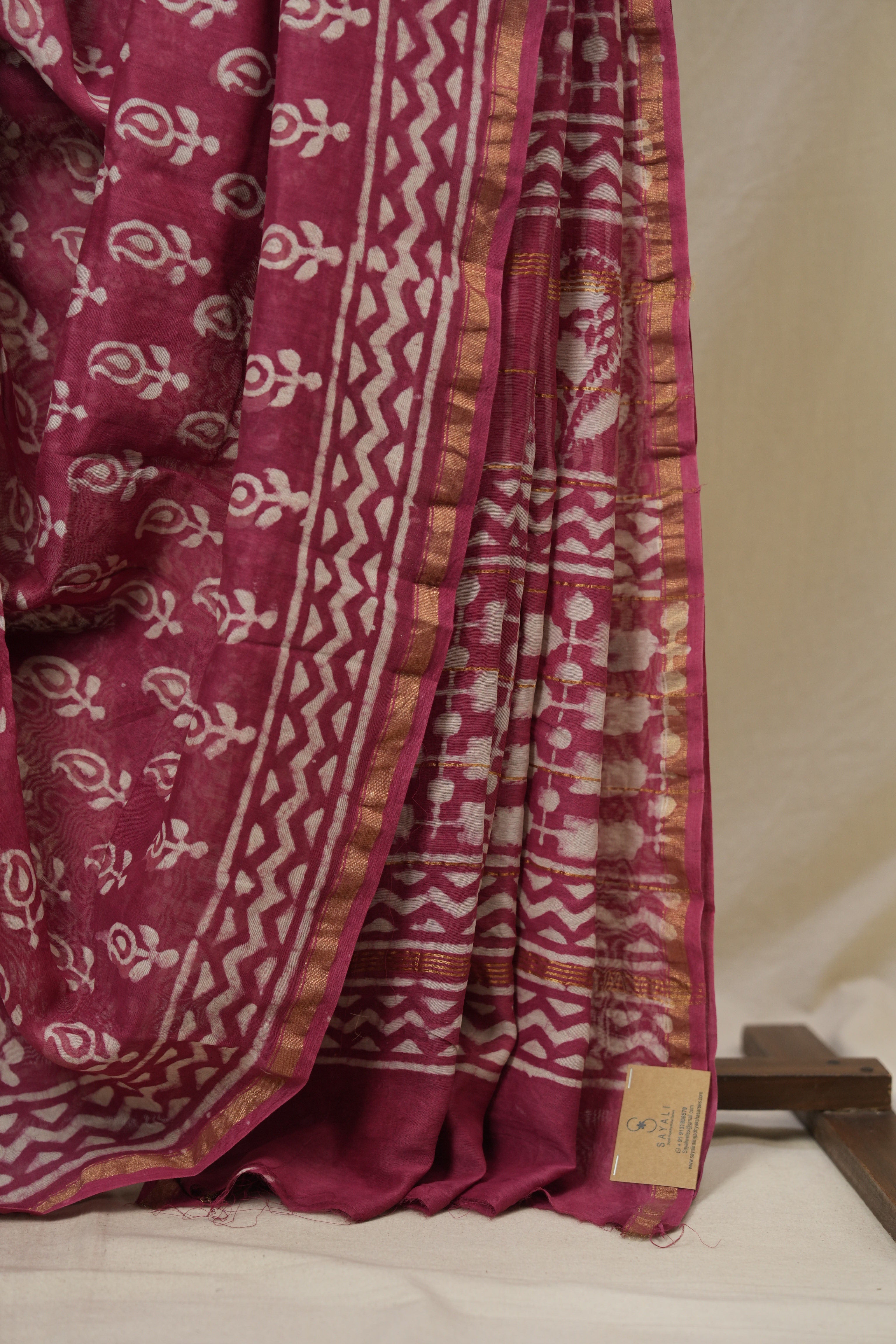 Pink  HBP Cotton Silk Saree With Chanderi Border - SRPCSS1653