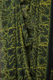 Green Yellow HBP Georgette Vanaspati Saree - SRGYHGS22