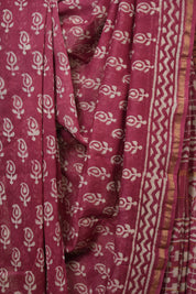 Pink  HBP Cotton Silk Saree With Chanderi Border - SRPCSS1653