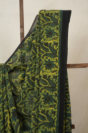 Green Yellow HBP Georgette Vanaspati Saree - SRGYHGS22