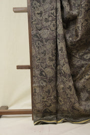 Grey HBP Cotton Silk Saree With Chanderi Border - SRGCSS1597