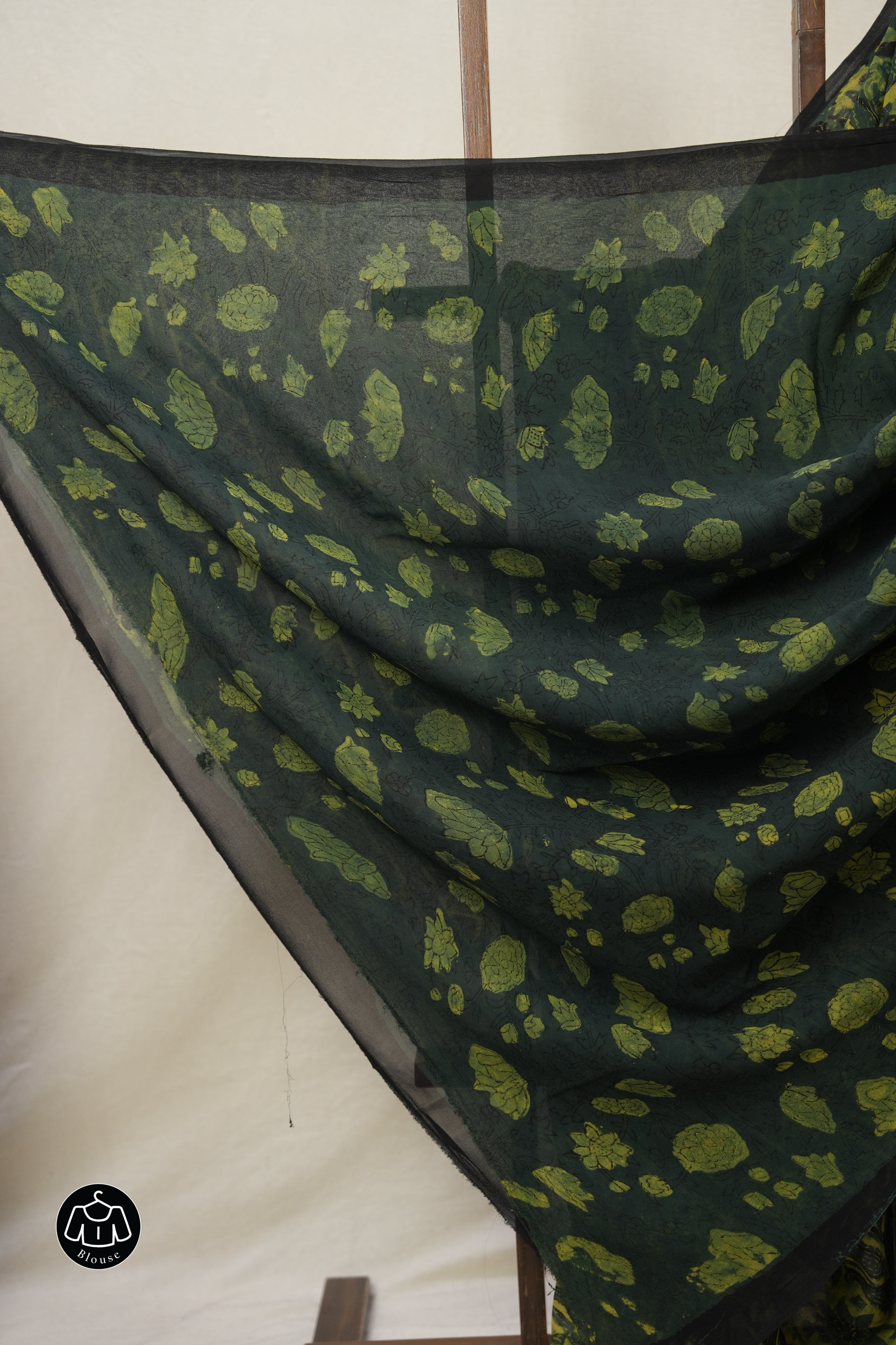 Green Yellow HBP Georgette Vanaspati Saree - SRGYHGS22