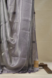 Lavender Tissue Tussar Silk Saree - SRLTTSS544