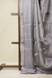 Lavender Tissue Tussar Silk Saree - SRLTTSS544