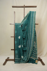 Green  HBP Cotton Silk Saree With Chanderi Border - SRGCSS1652