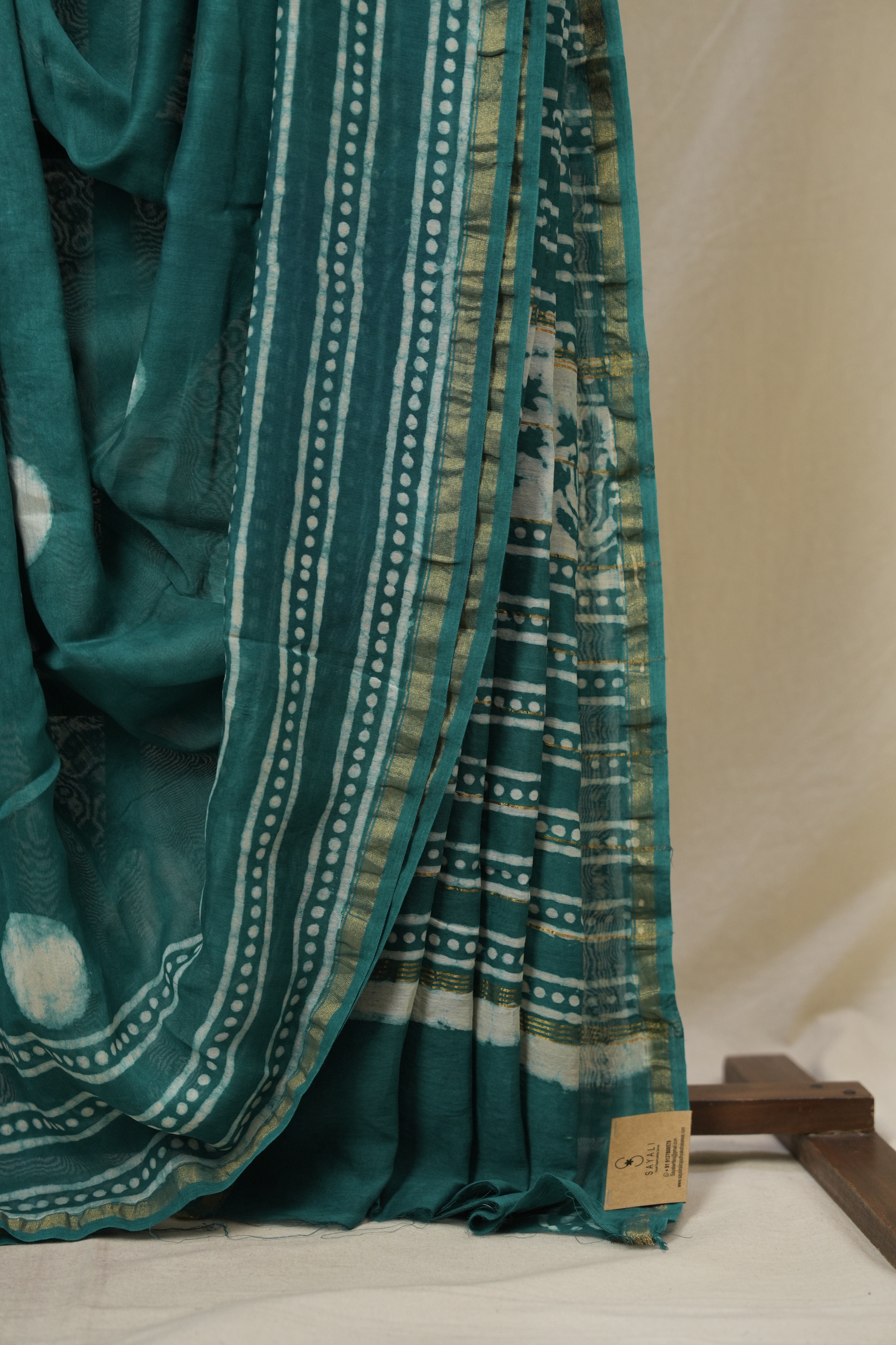 Green  HBP Cotton Silk Saree With Chanderi Border - SRGCSS1652