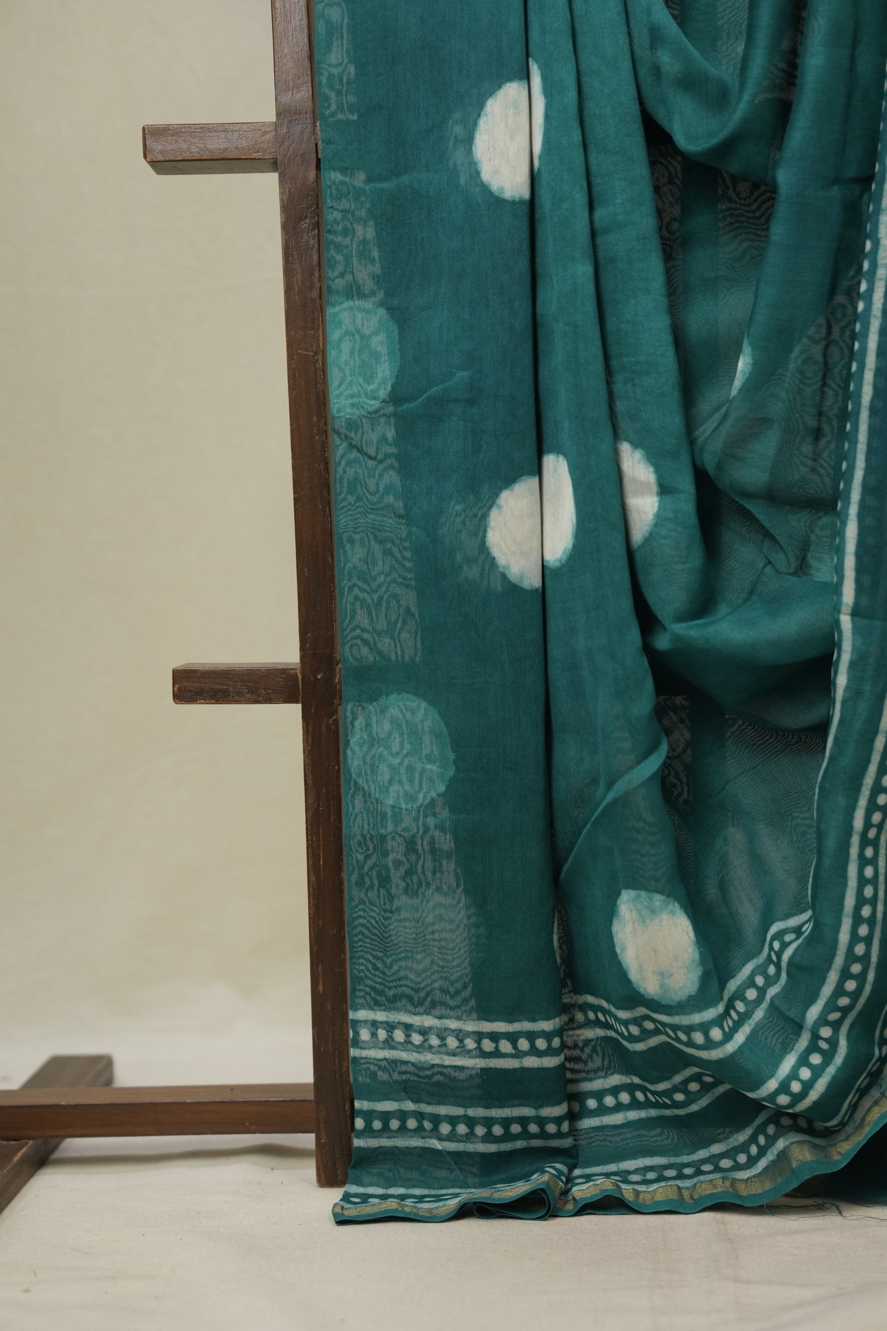 Green  HBP Cotton Silk Saree With Chanderi Border - SRGCSS1652