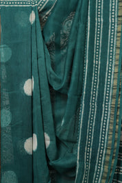 Green  HBP Cotton Silk Saree With Chanderi Border - SRGCSS1652