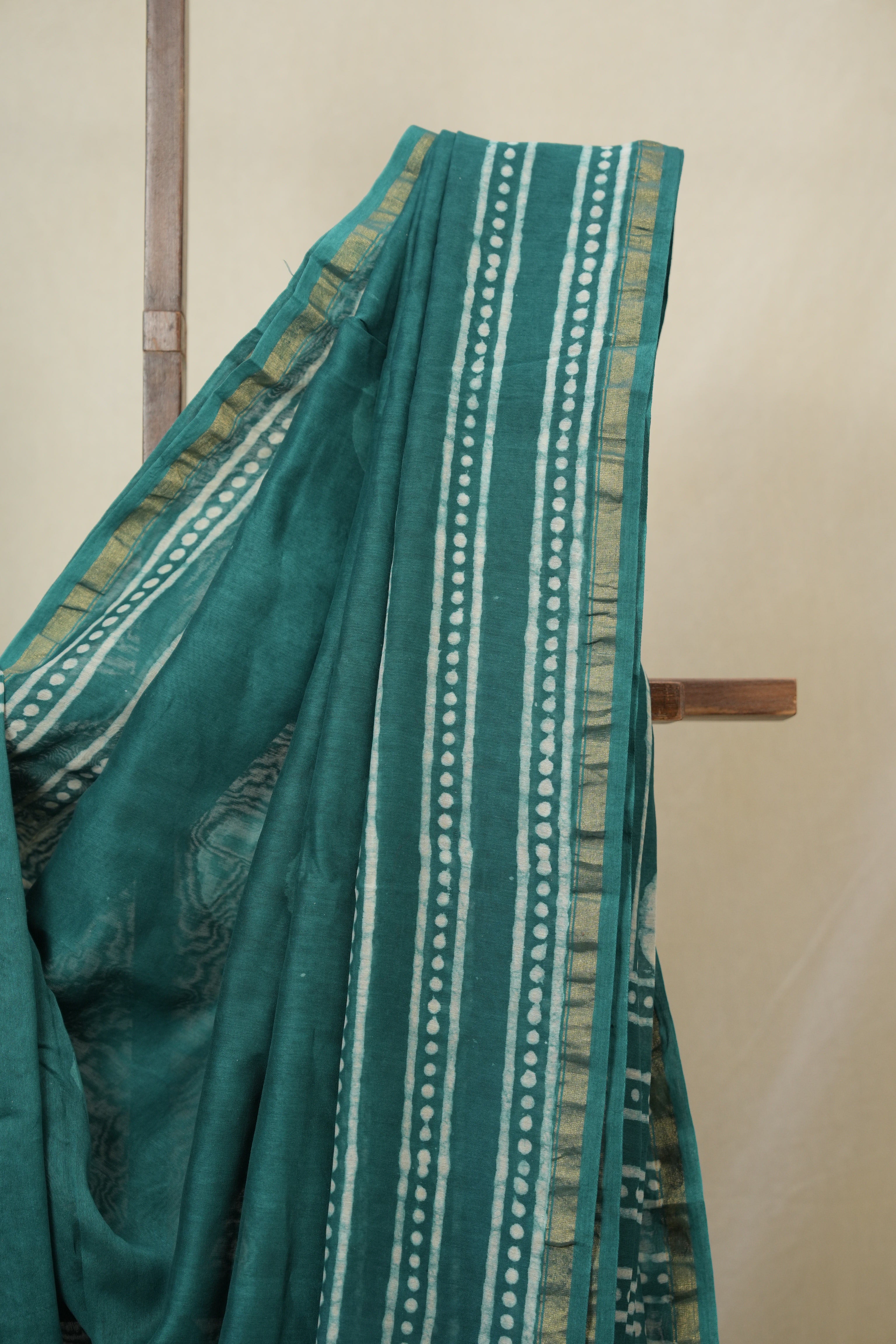 Green  HBP Cotton Silk Saree With Chanderi Border - SRGCSS1652