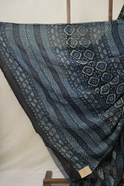 Black Blue HBP Georgette Vanaspati Saree - SRBBHGS26