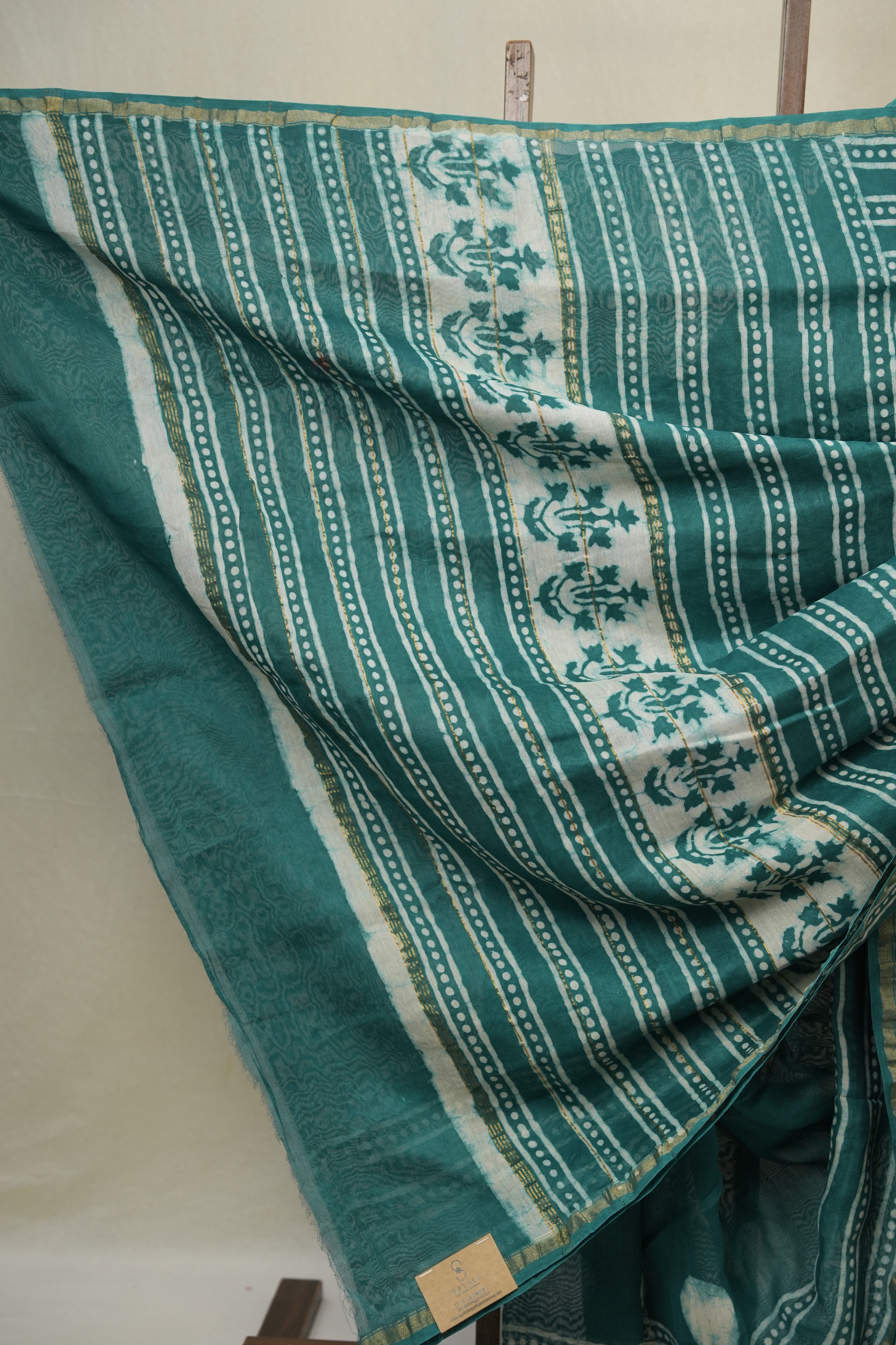 Green  HBP Cotton Silk Saree With Chanderi Border - SRGCSS1652