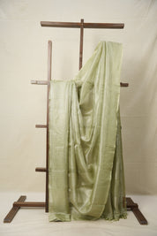 Mint Green Tissue Tussar Silk Saree - SRMGTTSS541