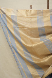 Dusty Blue Silk Maheshwari Saree -SRDBSMS131